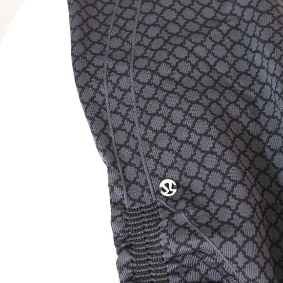 LULULEMON In The Flow Crop II Yoga Pants 8 Heathered Coal Black Legging Tight B2 - Picture 4 of 6